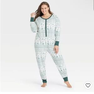 Heath & Hand Magnolia Holiday Adult Onesie Size 1X